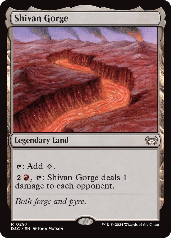 Shivan Gorge 297/40 (Commander: Duskmourn: House of Horror)  | Good Games Cannington
