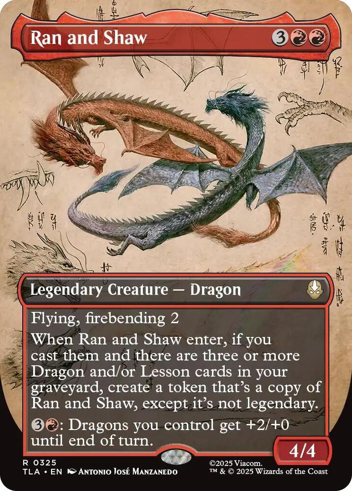 Ran and Shaw  325/286 (Avatar: The Last Airbender)  - Borderless Foil | Good Games Cannington