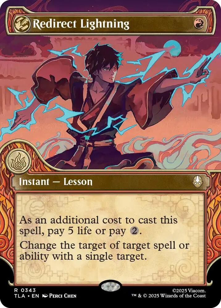 Redirect Lightning  343/286 (Avatar: The Last Airbender)  - Showcase Foil | Good Games Cannington