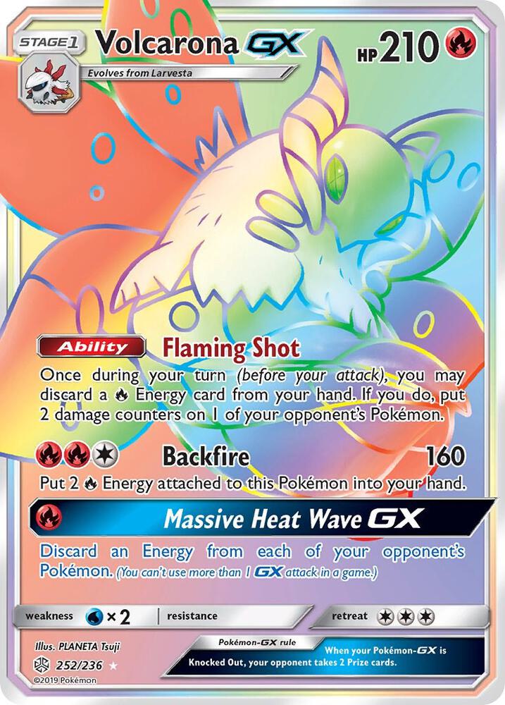 Volcarona GX Secret 252/236 (SM - Cosmic Eclipse)  - Holofoil | Good Games Cannington