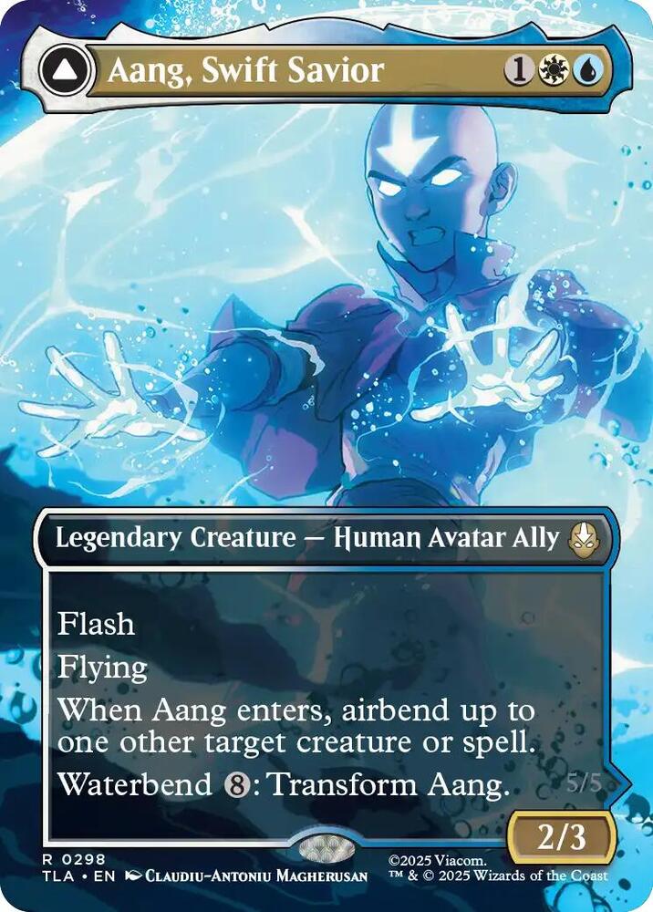 Aang, Swift Savior // Aang and La, Ocean's Fury 298 (Avatar: The Last Airbender)  - Borderless | Good Games Cannington