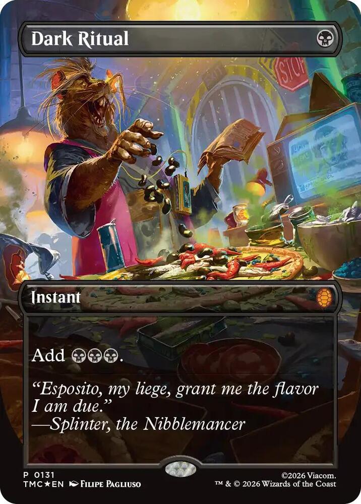 Dark Ritual Borderless 131 (Commander: Teenage Mutant Ninja Turtles)  - Foil | Good Games Cannington