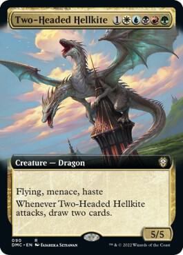 Two-Headed Hellkite 90/50 (Commander: Dominaria United)  - Extended Art | Good Games Cannington
