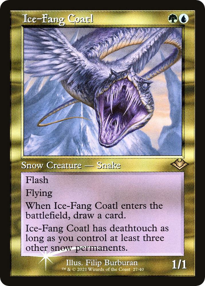 Ice-Fang Coatl 27/40 (Modern Horizons)  - Retro Foil | Good Games Cannington