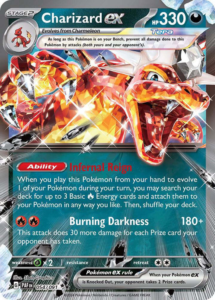 Charizard ex 054 091 054/091 (SV: Paldean Fates)  - Holofoil | Good Games Cannington