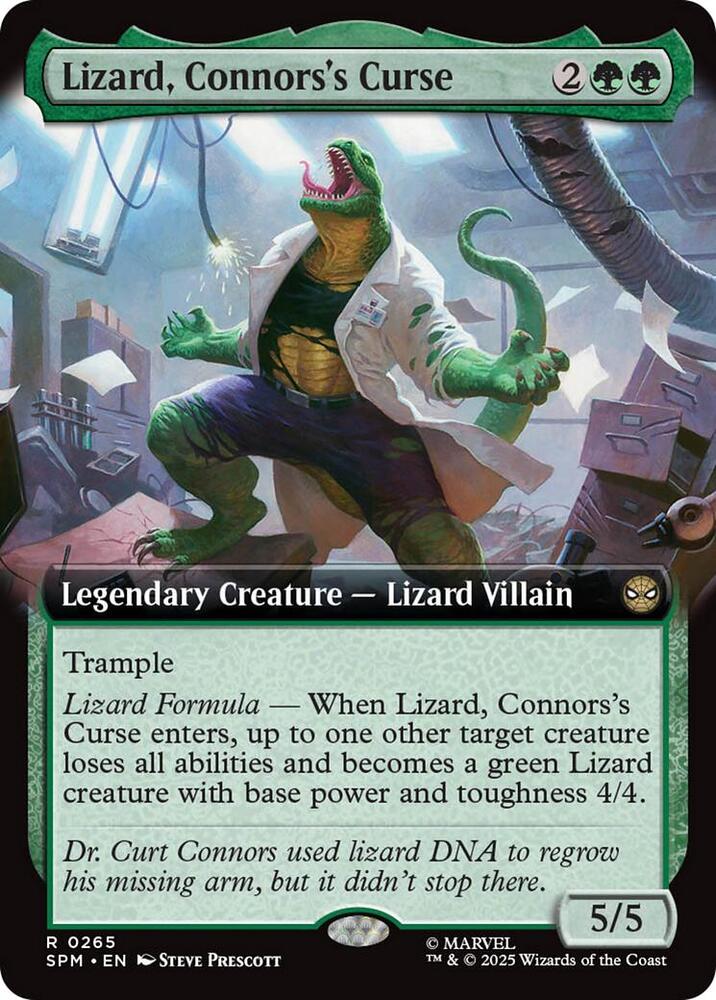 Lizard Connorss Curse Extended Art 265 (Marvel's Spider-Man)  | Good Games Cannington