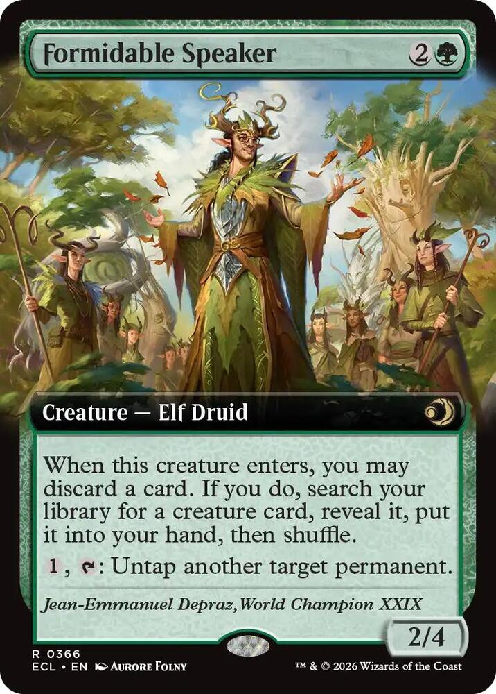 Formidable Speaker Extended Art 366 (Lorwyn Eclipsed)  | Good Games Cannington