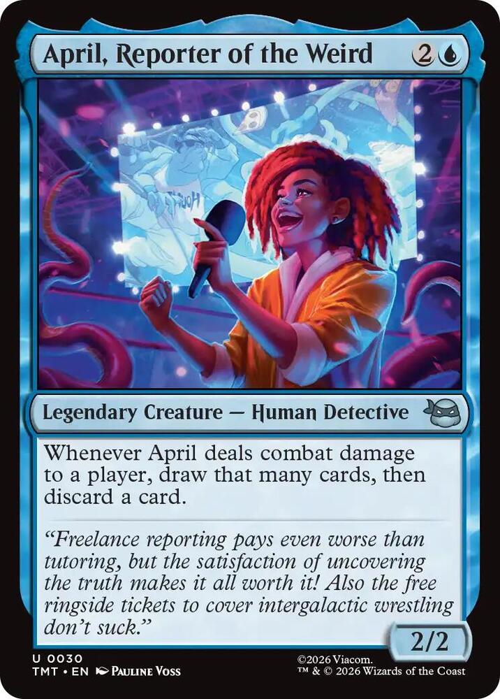 April, Reporter of the Weird 30/190 (Teenage Mutant Ninja Turtles)  - Foil | Good Games Cannington