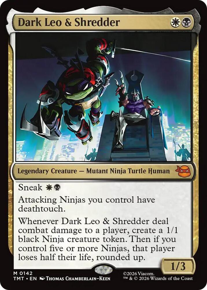 Dark Leo & Shredder 142 (Teenage Mutant Ninja Turtles)  - Foil | Good Games Cannington