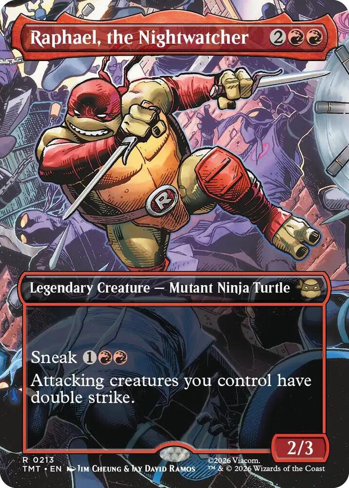 Raphael the Nightwatcher Borderless 213 (Teenage Mutant Ninja Turtles)  - Foil | Good Games Cannington