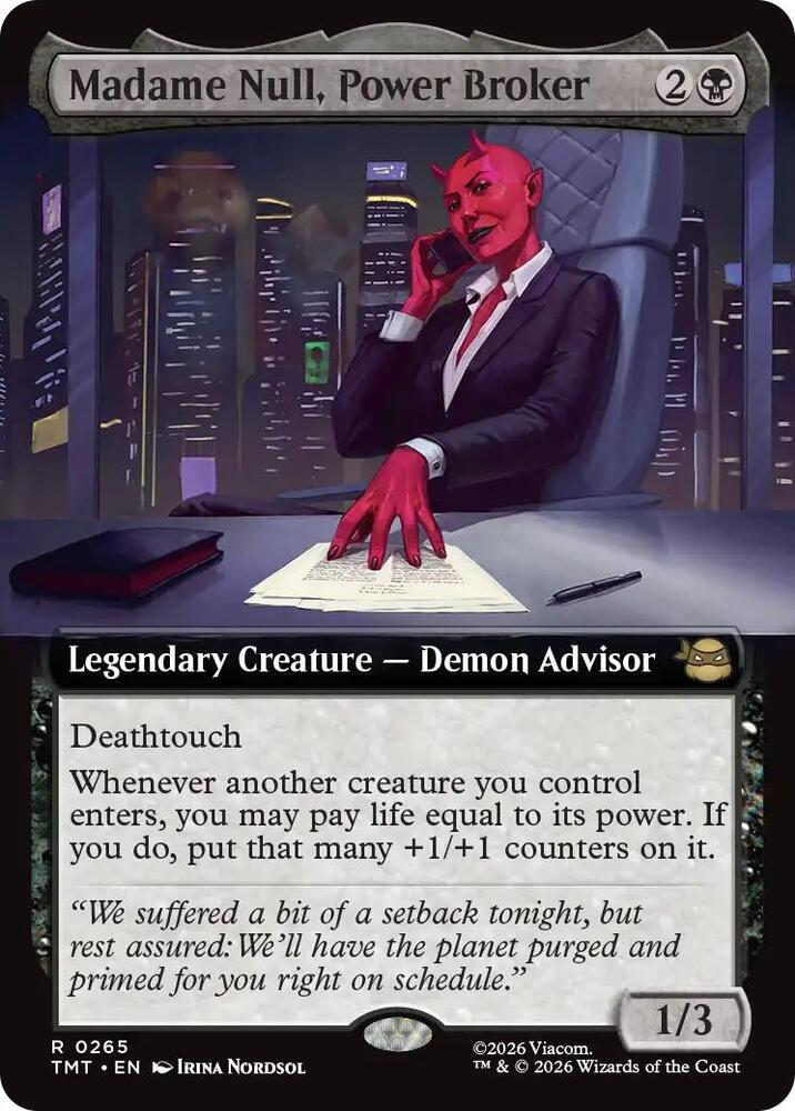 Madame Null Power Broker Extended Art 265 (Teenage Mutant Ninja Turtles)  | Good Games Cannington