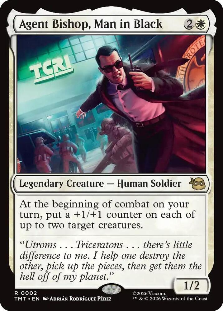 Agent Bishop Man in Black 2 (Teenage Mutant Ninja Turtles)  - Foil | Good Games Cannington