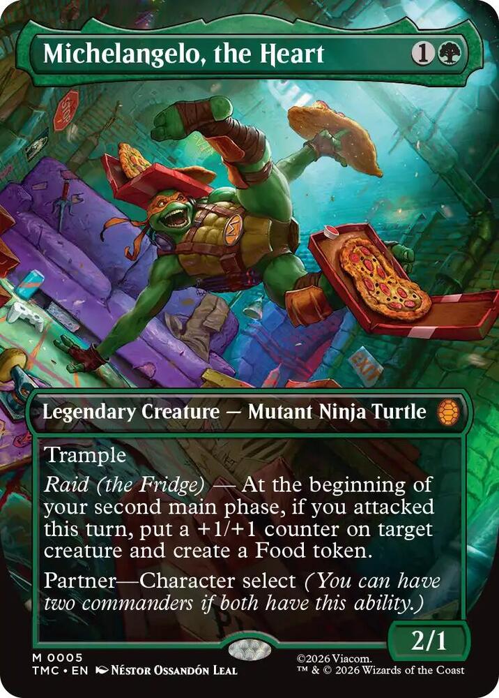Michelangelo the Heart 0005 Borderless 5 (Commander: Teenage Mutant Ninja Turtles)  | Good Games Cannington