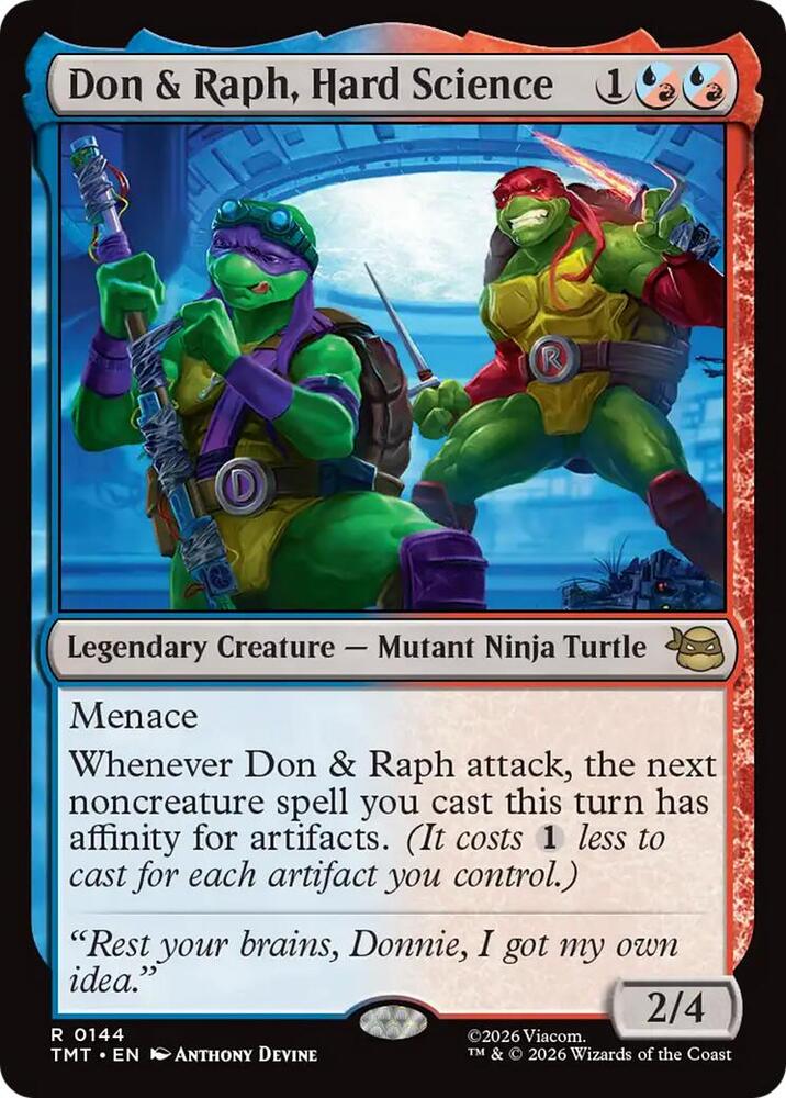 Don and Raph, Hard Science 144/190 (Teenage Mutant Ninja Turtles)  - Foil | Good Games Cannington