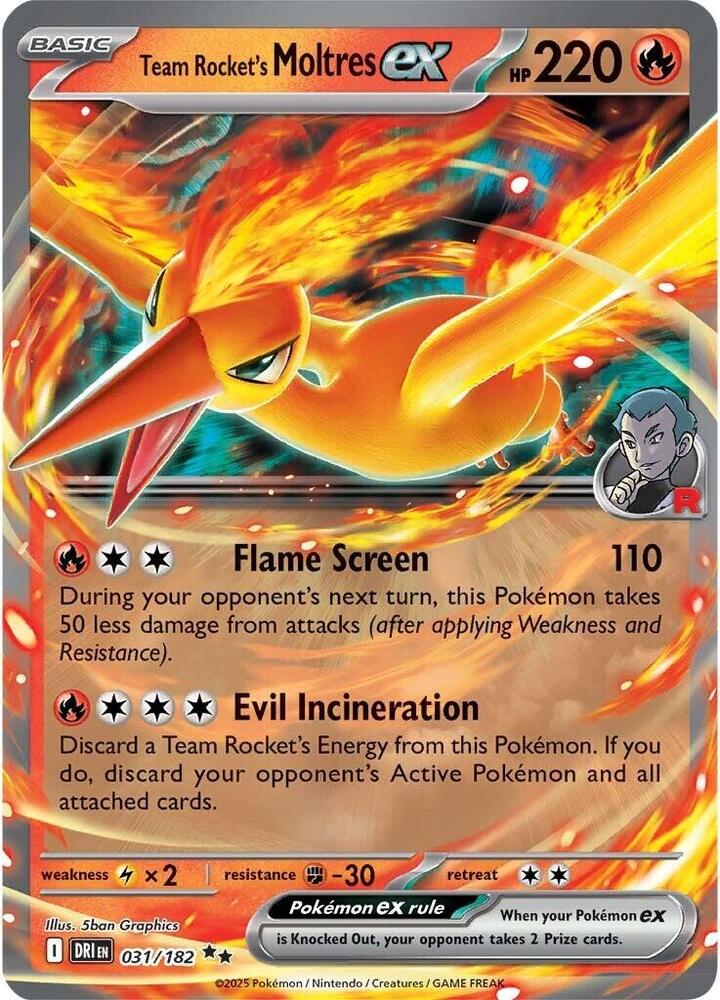 Team Rocket's Moltres ex 031/182 (SV10: Destined Rivals)  - Holofoil | Good Games Cannington