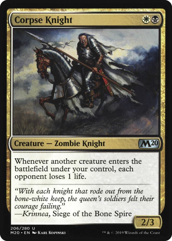 Corpse Knight Misprint 206/280 (Core Set 2020)  | Good Games Cannington