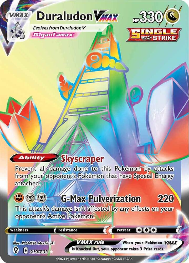 Duraludon VMAX Secret 219/203 (SWSH07: Evolving Skies)  - Holofoil | Good Games Cannington