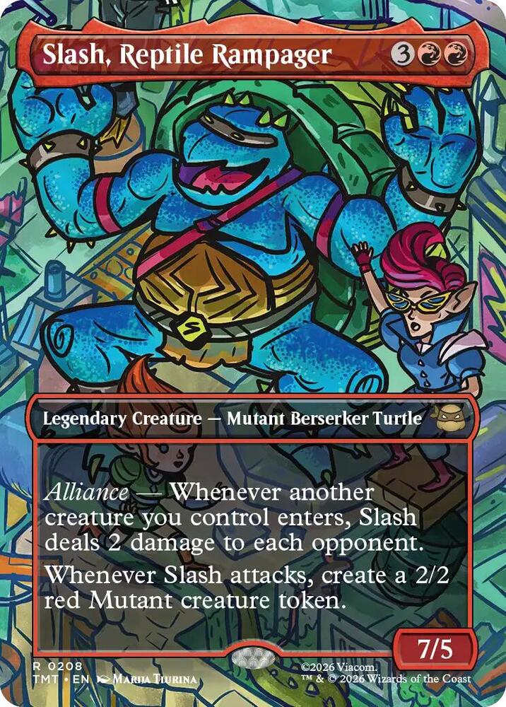 Slash, Reptile Rampager 208 (Teenage Mutant Ninja Turtles)  - Borderless | Good Games Cannington
