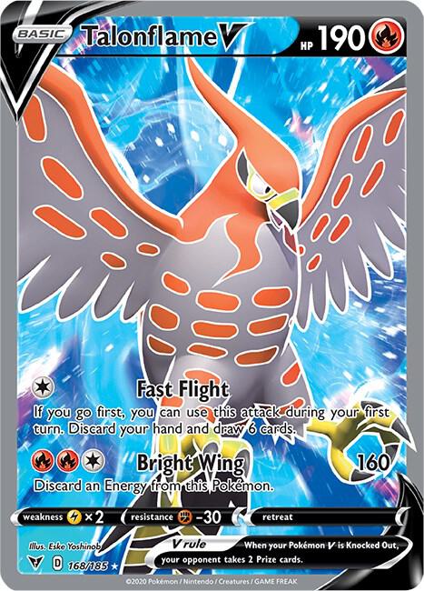 Talonflame V Full Art (SWSH04: Vivid Voltage)  - Holofoil | Good Games Cannington