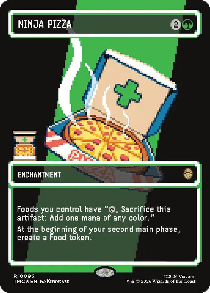 Ninja Pizza Borderless  93/0 (Commander: Teenage Mutant Ninja Turtles)  - Surge Foil | Good Games Cannington