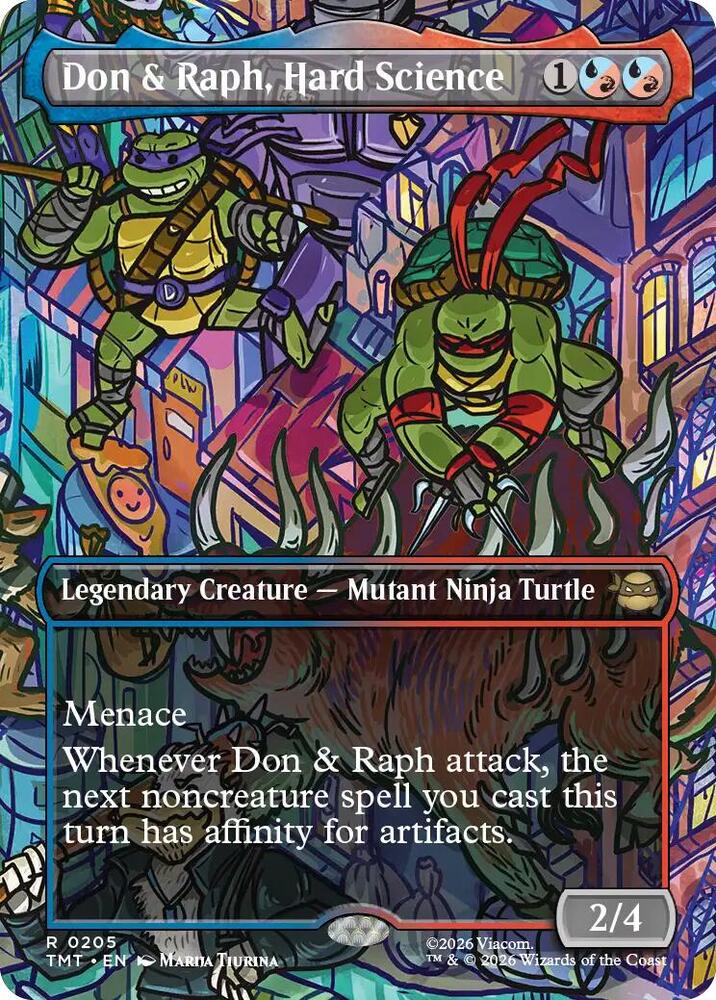 Don and Raph Hard Science Borderless 205 (Teenage Mutant Ninja Turtles)  - Borderless Foil | Good Games Cannington