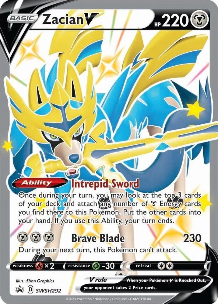 Zacian V Shiny SWSH292 (SWSH: Sword & Shield Promo Cards)  - Holofoil | Good Games Cannington