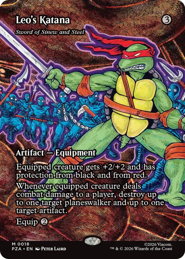 Leos Katana Sword of Sinew and Steel Borderless 18 (Teenage Mutant Ninja Turtles Source Material)  | Good Games Cannington
