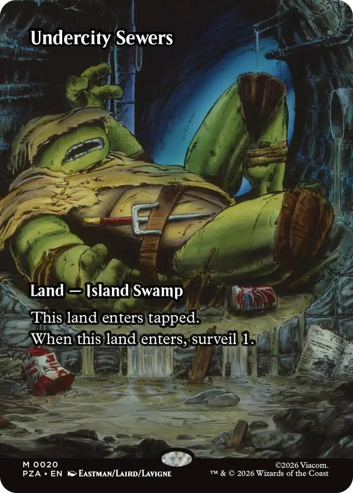 Undercity Sewers Borderless 20 (Teenage Mutant Ninja Turtles Source Material)  - Foil | Good Games Cannington