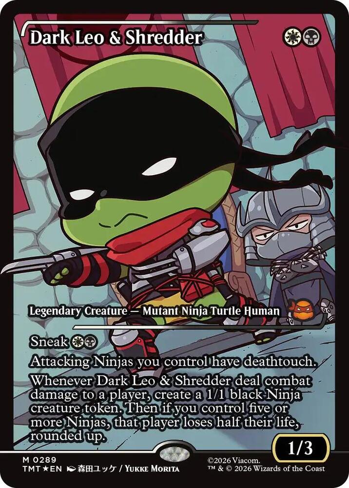 Dark Leo and Shredder Japanese Showcase 289 (Teenage Mutant Ninja Turtles)  - Foil | Good Games Cannington