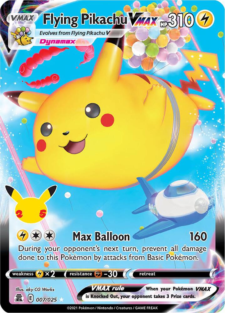 Flying Pikachu VMAX 007/025 (Celebrations)  - Holofoil | Good Games Cannington