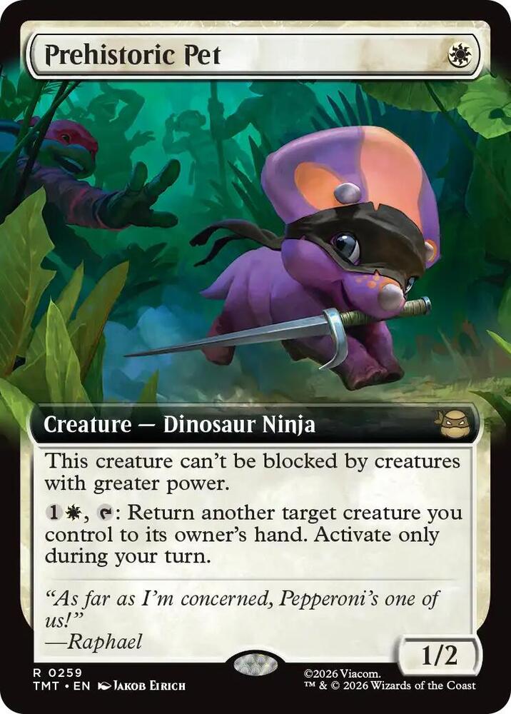 Prehistoric Pet Extended Art 259 (Teenage Mutant Ninja Turtles)  - Foil | Good Games Cannington