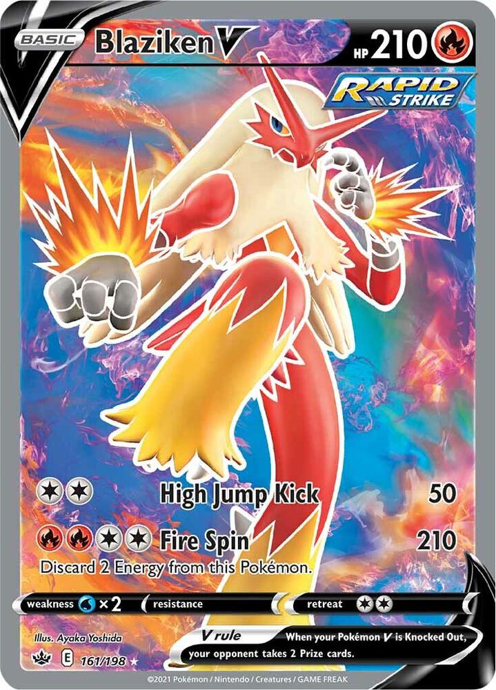 Blaziken V Full Art 161/198 (SWSH06: Chilling Reign)  - Holofoil | Good Games Cannington