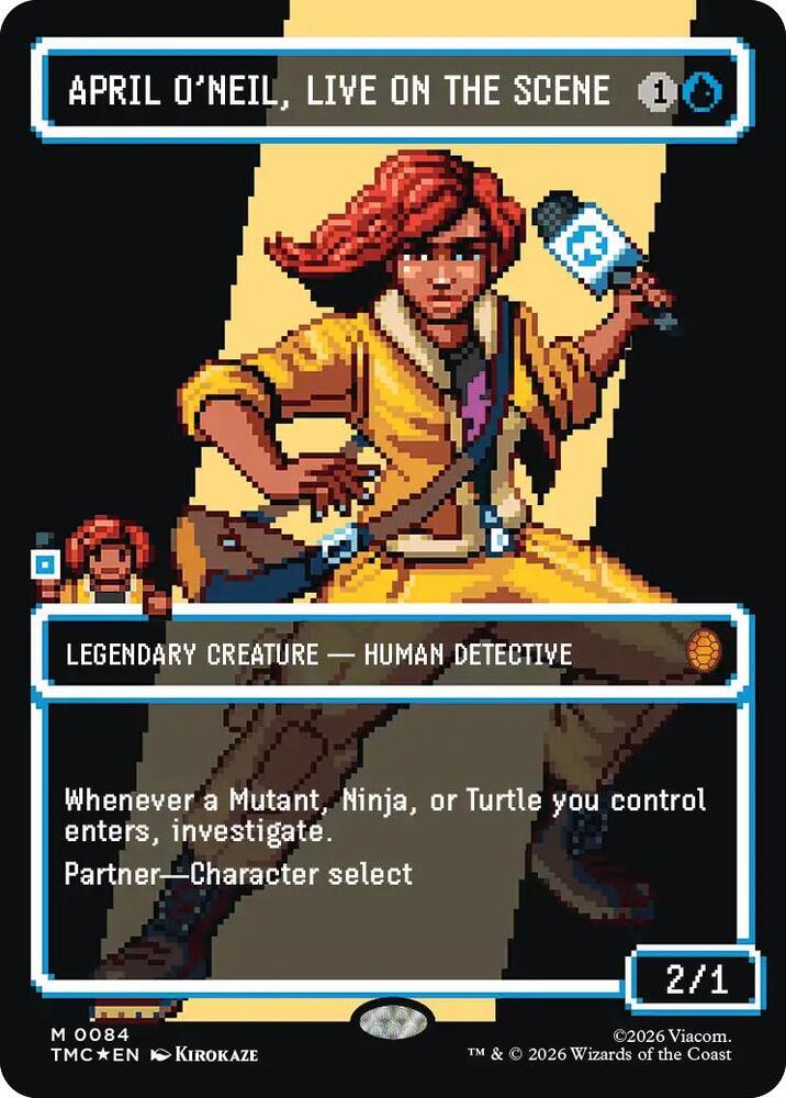 April ONeil Live on the Scene Borderless  84/0 (Commander: Teenage Mutant Ninja Turtles)  - Surge Foil | Good Games Cannington