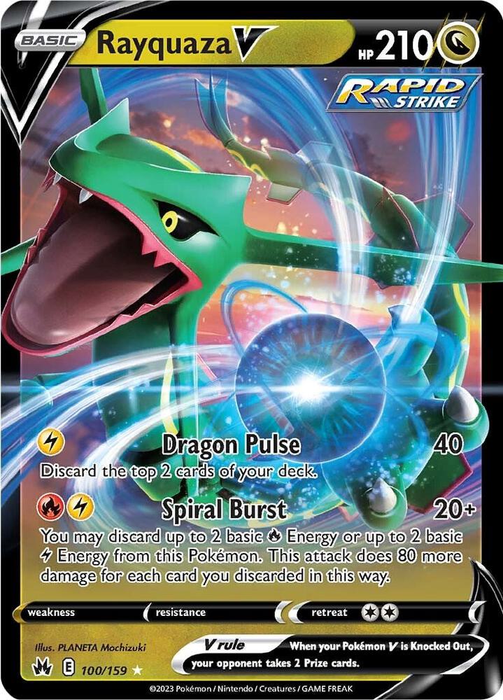 Rayquaza V 100/159 (Crown Zenith)  - Holofoil | Good Games Cannington