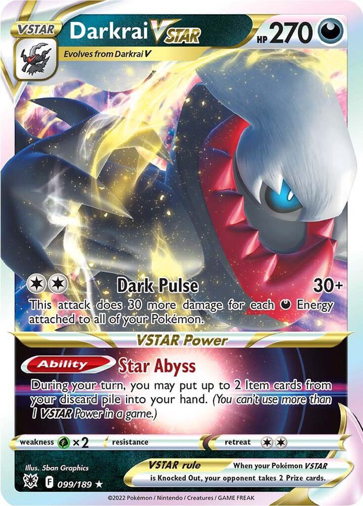 Darkrai VSTAR 099/189 (SWSH10: Astral Radiance)  - Holofoil | Good Games Cannington