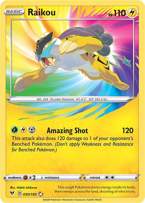Raikou 050/185 (SWSH04: Vivid Voltage)  - Holofoil | Good Games Cannington