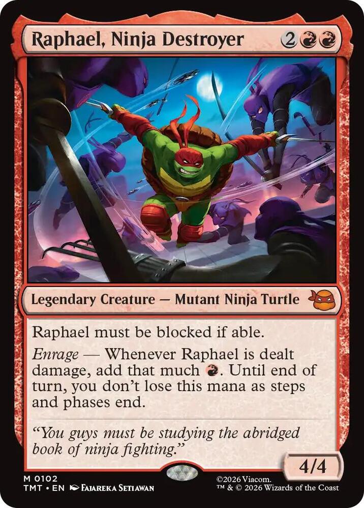 Raphael, Ninja Destroyer 102/190 (Teenage Mutant Ninja Turtles)  | Good Games Cannington