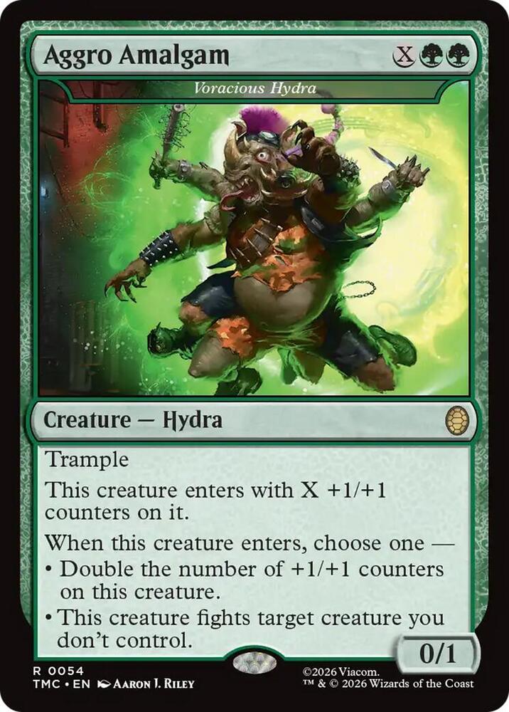 Aggro Amalgam Voracious Hydra 54 (Commander: Teenage Mutant Ninja Turtles)  | Good Games Cannington