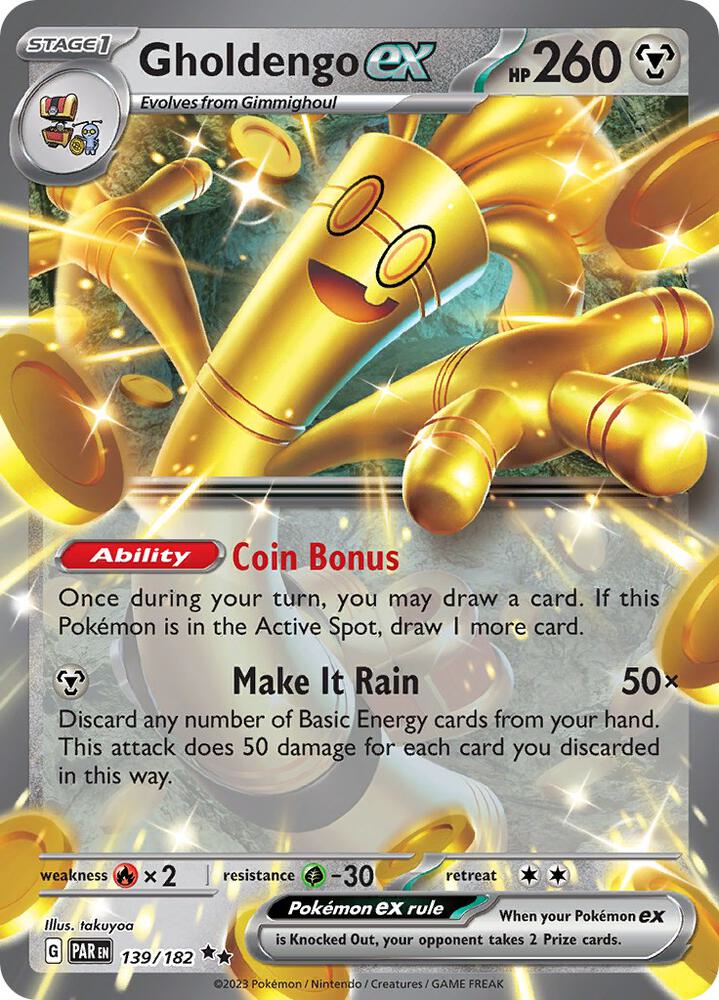 Gholdengo ex 139/182 (SV04: Paradox Rift)  - Holofoil | Good Games Cannington