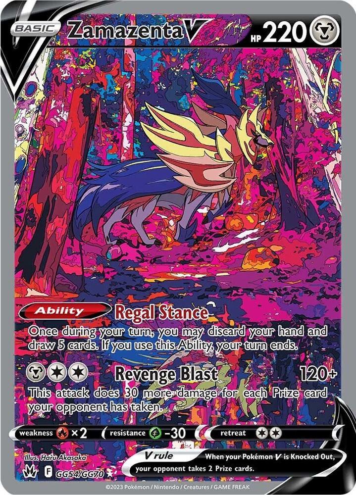 Zamazenta V GG54/GG70 (Crown Zenith: Galarian Gallery)  - Holofoil | Good Games Cannington