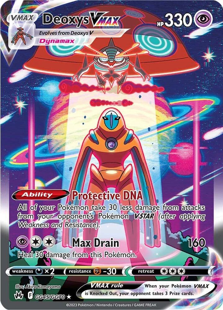 Deoxys VMAX GG45/GG70 (Crown Zenith: Galarian Gallery)  - Holofoil | Good Games Cannington