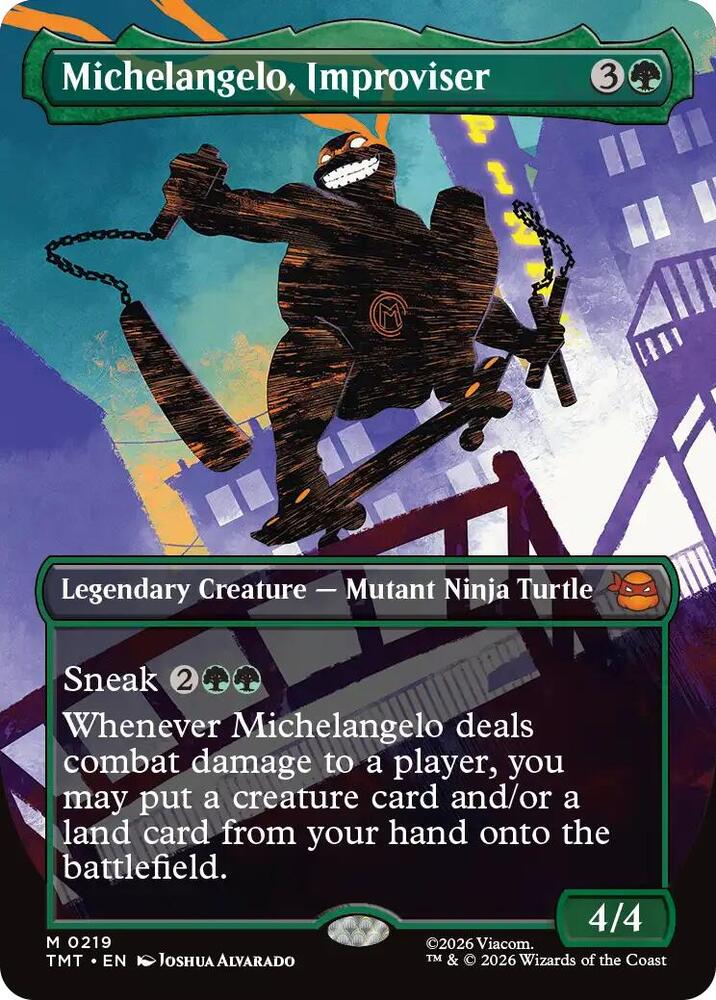 Michelangelo, Improviser 219 (Teenage Mutant Ninja Turtles)  - Borderless  | Good Games Cannington