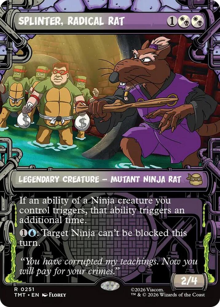 Splinter, Radical Rat 251/190 (Teenage Mutant Ninja Turtles)  - Showcase | Good Games Cannington
