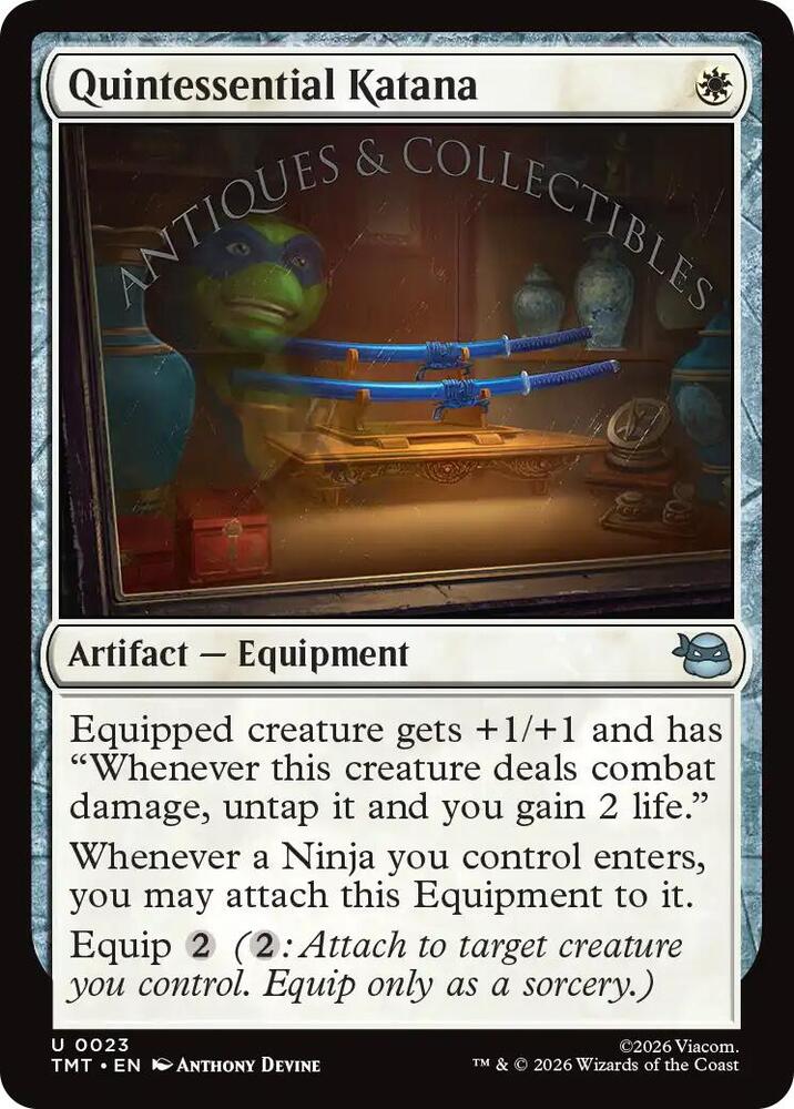 Quintessential Katana 23/190 (Teenage Mutant Ninja Turtles)  - Foil | Good Games Cannington