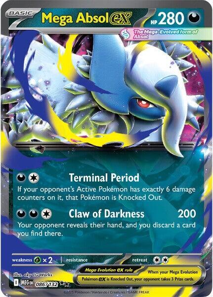 Mega Absol ex 086/132 (ME01: Mega Evolution)  - Holofoil | Good Games Cannington