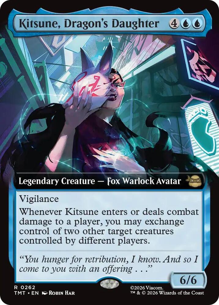 Kitsune. Dragon's Daughter 262 (Teenage Mutant Ninja Turtles)  - Extended Art Foil | Good Games Cannington