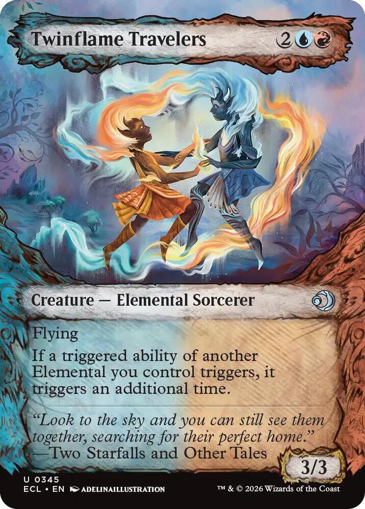 Twinflame Travelers  345 (Lorwyn Eclipsed)  - Showcase Foil | Good Games Cannington