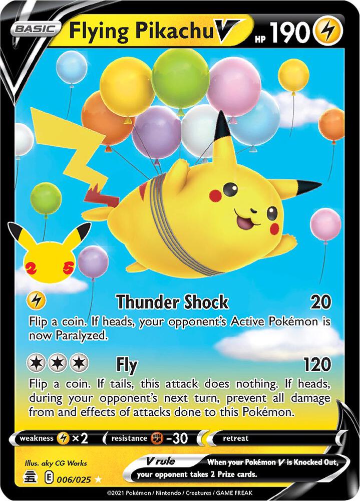Flying Pikachu V 006/025 (Celebrations)  - Holofoil | Good Games Cannington
