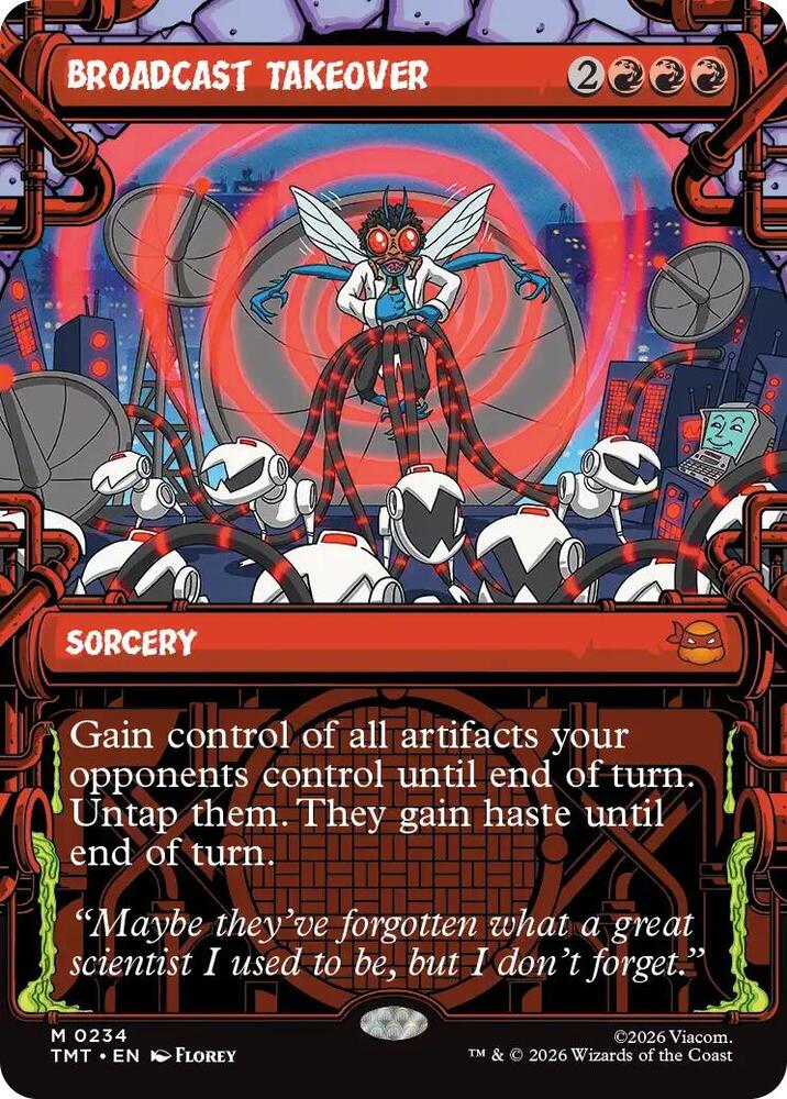 Broadcast Takeover  234 (Teenage Mutant Ninja Turtles)  - Showcase Foil | Good Games Cannington