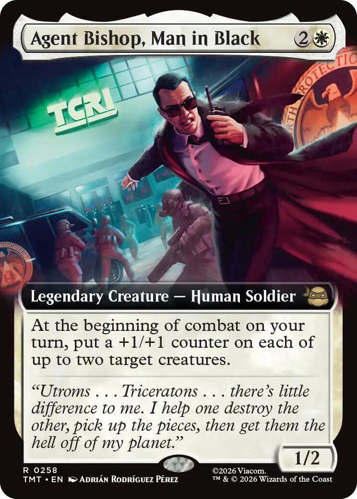 Agent Bishop, Man in Black 258 (Teenage Mutant Ninja Turtles)  - Extended Art  | Good Games Cannington